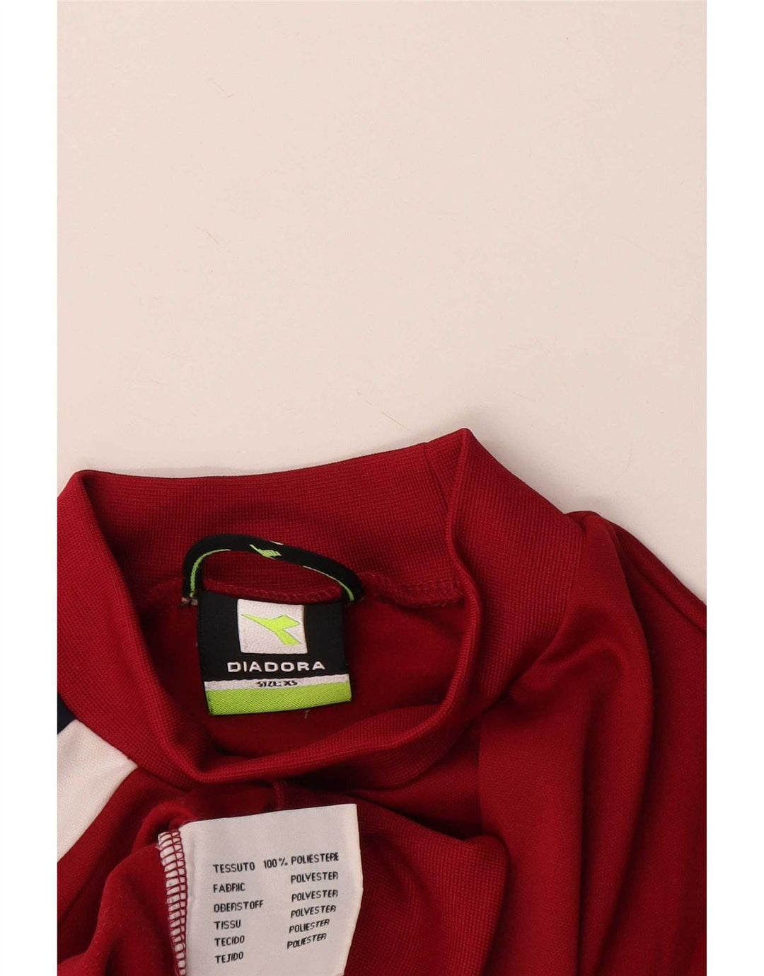 Diadora Hombre Sudadera Jumper XS Rojo Colorblock Poliéster