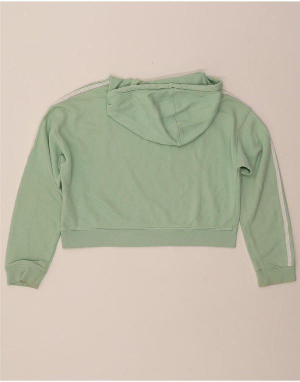 ADIDAS Jersey con capucha corta extragrande para mujer Reino Unido 8 Pequeño Algodón verde