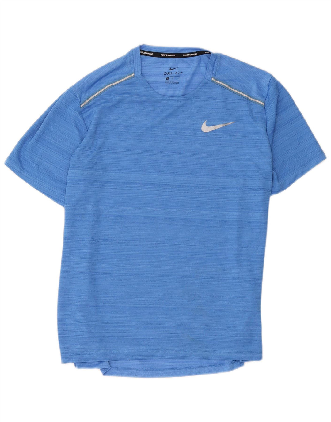 Camiseta Nike Dri Fit para hombre Top grande de poliéster a rayas azules