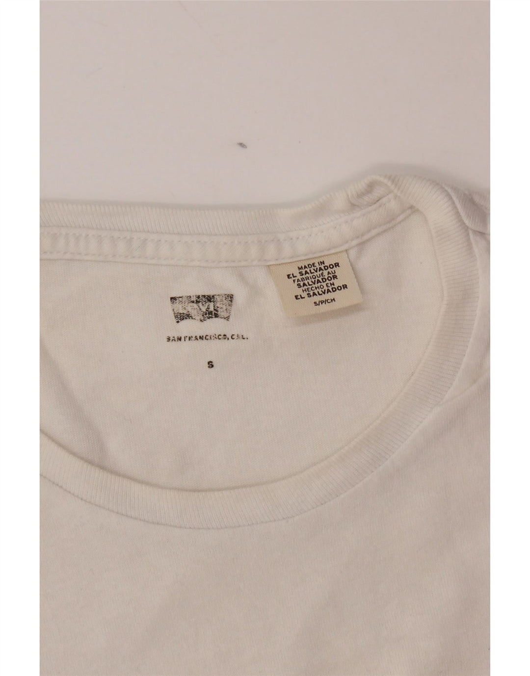 Levi's Camiseta gráfica para hombre Top Small White