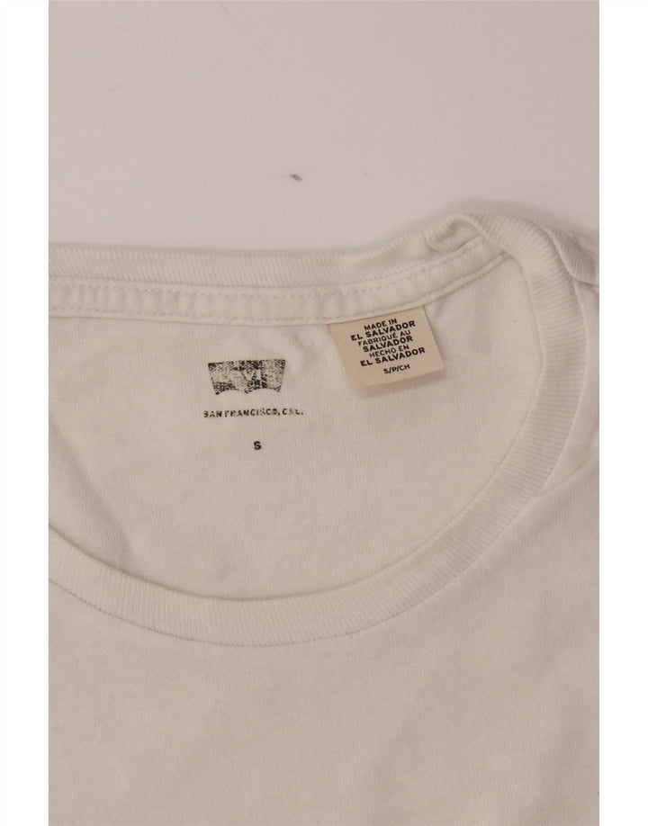 Levi's Camiseta gráfica para hombre Top Small White