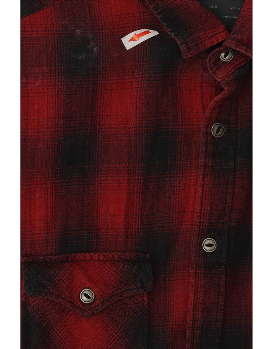 Zara Hombre Camisa De Franela Regular Fit Sin Mangas Cuadros Rojos Medianos