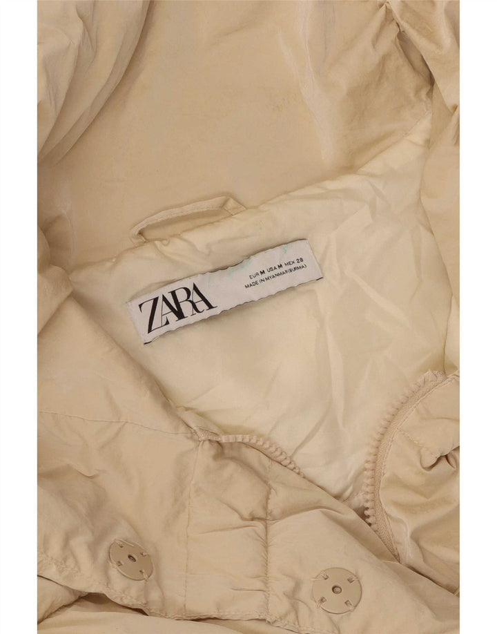 Zara Mujer Chaqueta Acolchada Extragrande UK 44 Medium Beige