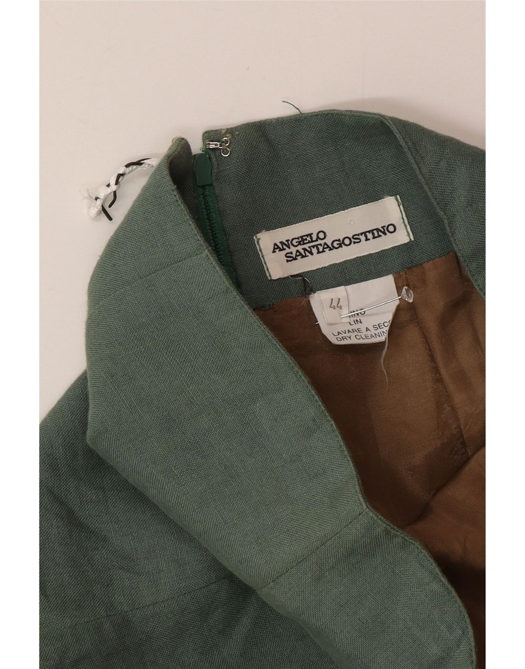 Angelo Santagostino Conjunto de falda de 2 piezas para mujer IT 44 Medium W26 Green Designe