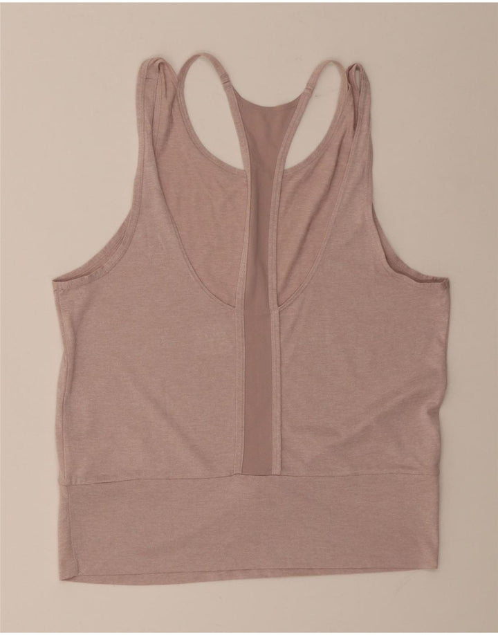 Nike Mujer Dri Fit Chaleco Top UK 12 Medio Rosa Poliéster