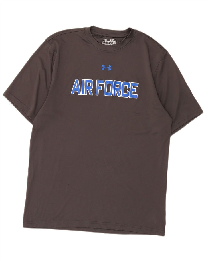 Under Armour Camiseta con gráfico Heat Gear para hombre, camiseta pequeña de poliéster gris