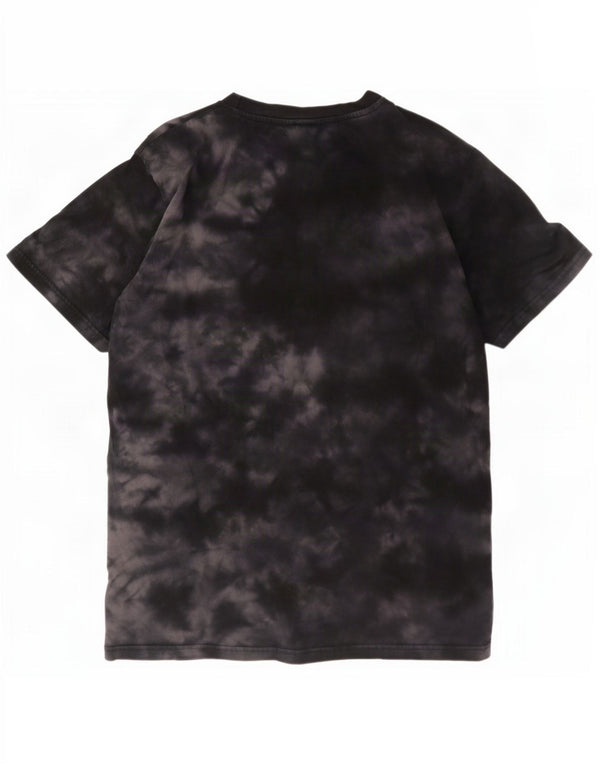 Ellesse Camiseta gráfica para mujer Top UK 12 Medium Black Tie Dye Algodón
