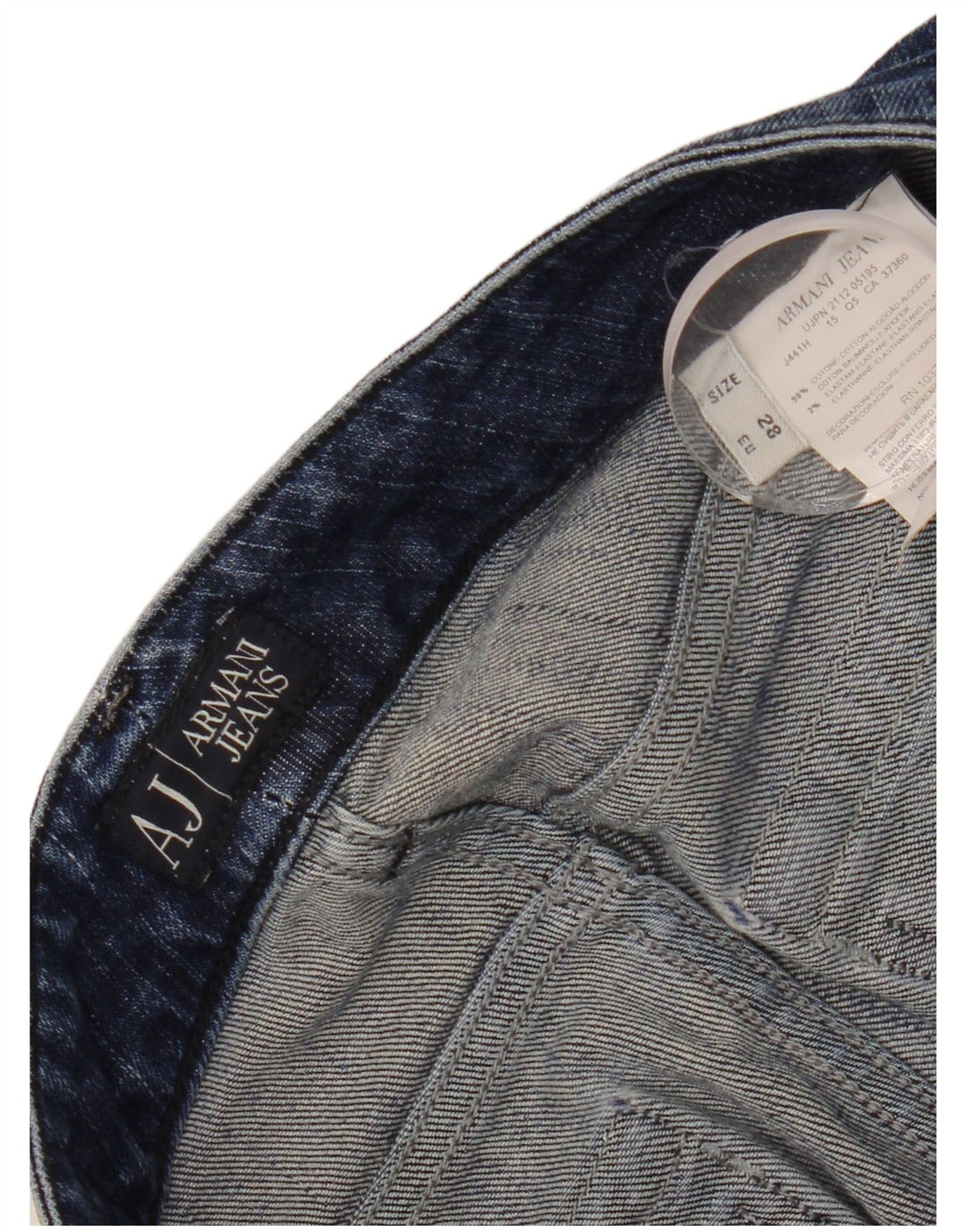 Jeans Armani Mujer Slim W28 L26 Algodón Azul Marino