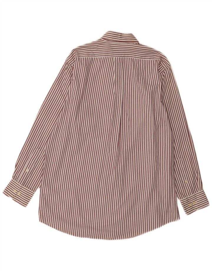 Chaps Camisa de franela para hombre talla 15 1/2 algodón a rayas rojo mediano