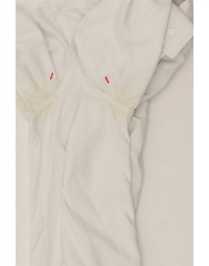 HUGO BOSS Camisa slim fit para hombre Talla 41 Mediana Algodón blanco