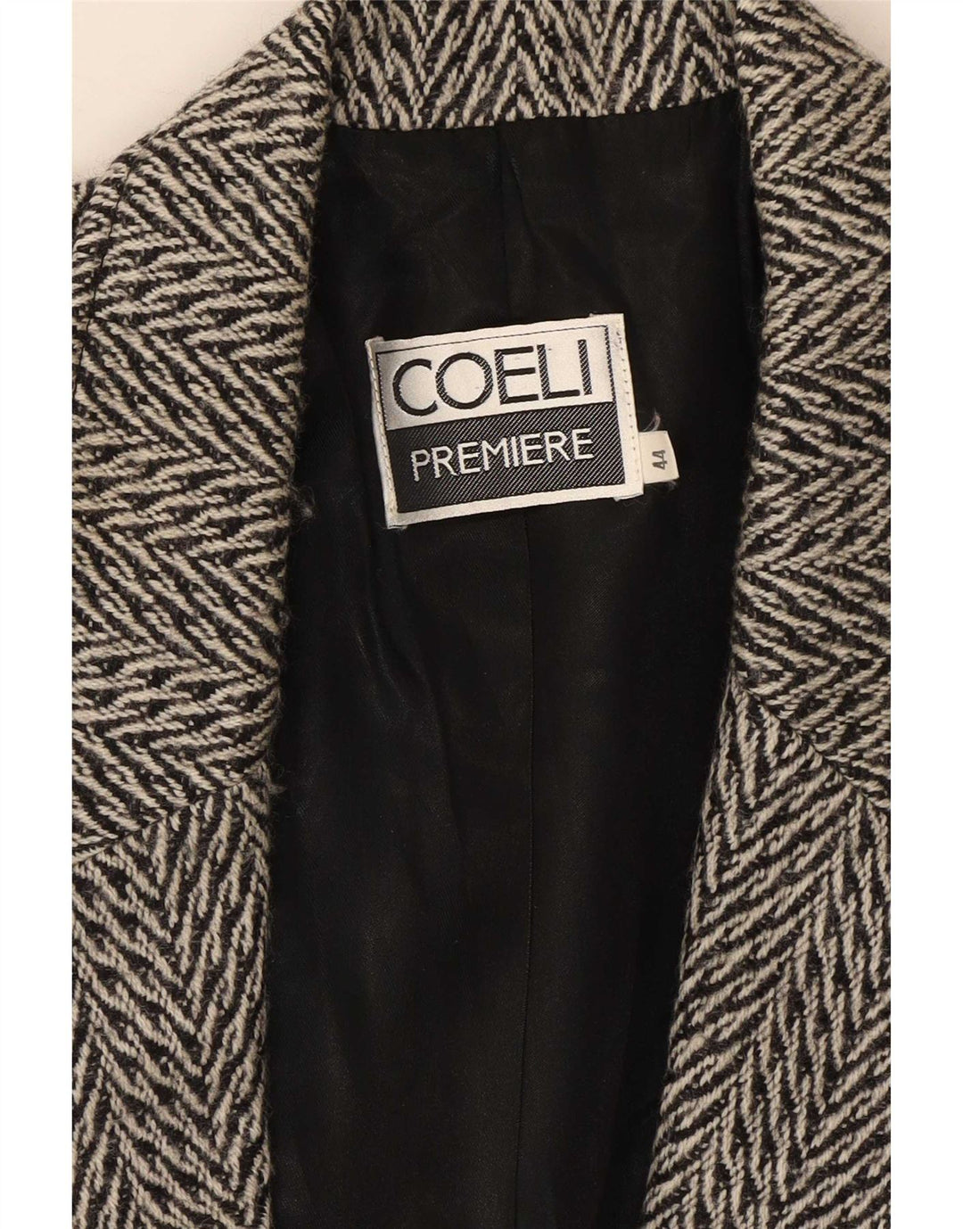 Coeli Premiere Chaqueta tipo blazer de 2 botones para mujer IT 44 Espiga gris medio