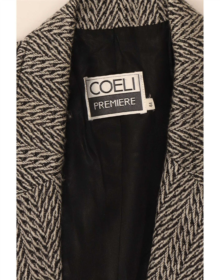 Coeli Premiere Chaqueta tipo blazer de 2 botones para mujer IT 44 Espiga gris medio
