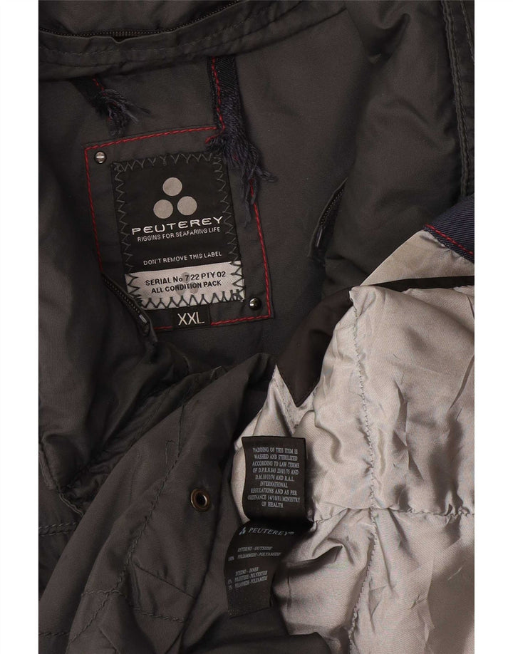 PEUTEREY Chaqueta utilitaria para hombre UK 44 2XL Poliamida negra