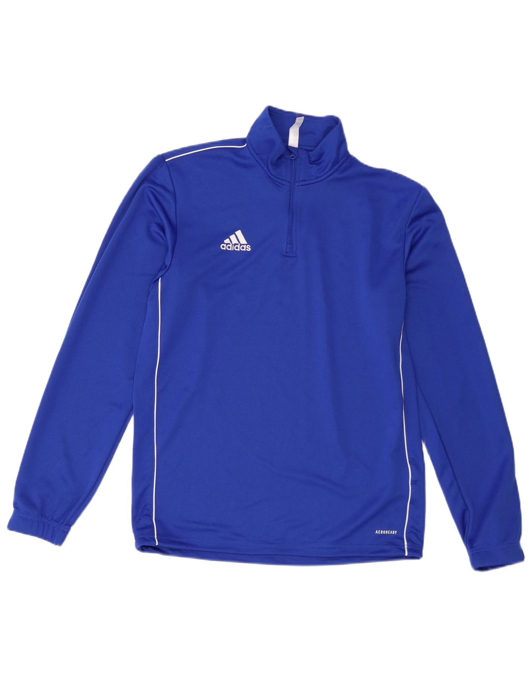 Adidas Hombre Aeroready Zip Neck Jersey Chándal Top Azul Medio Poliéster