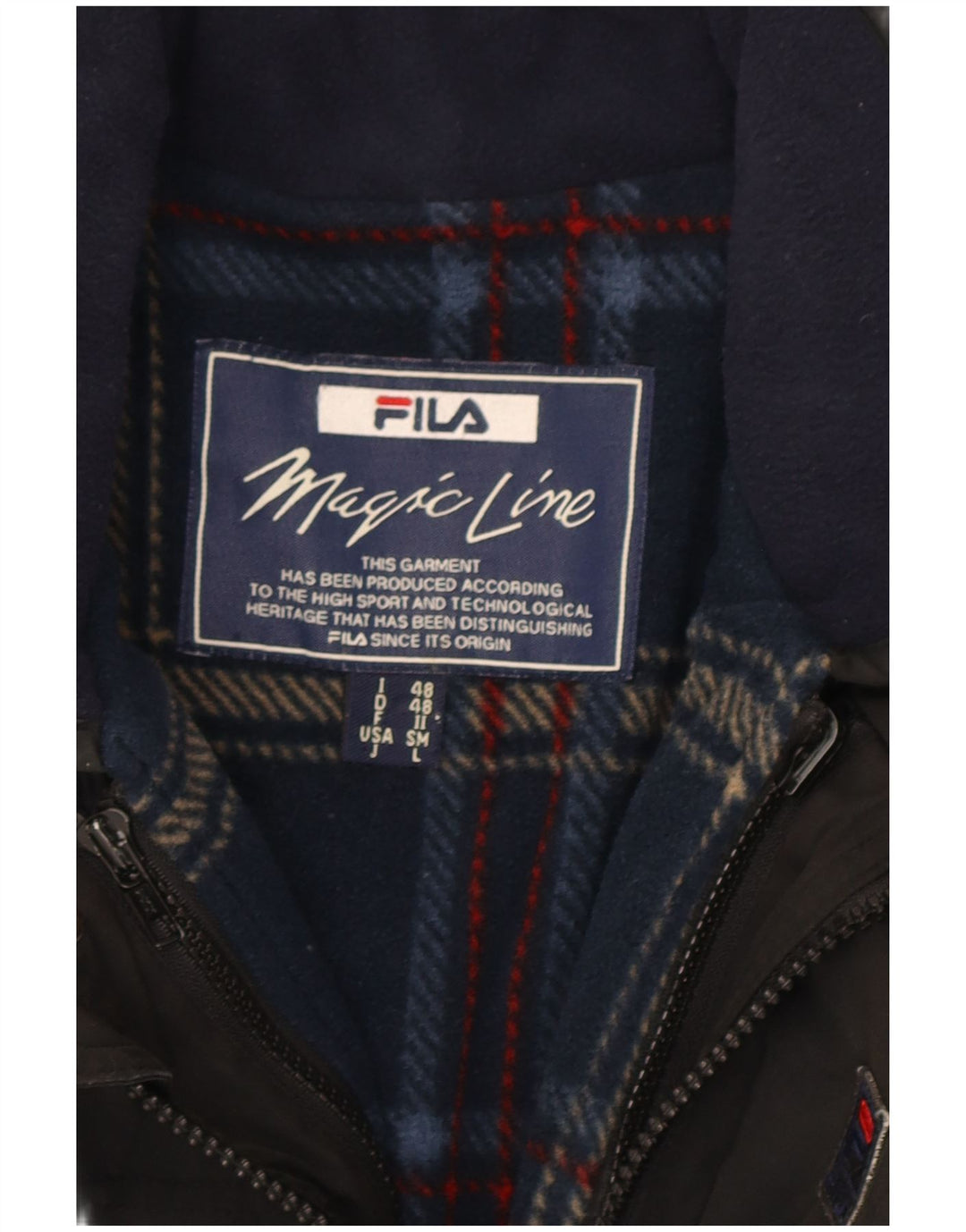 Fila Chaqueta utilitaria para hombre IT 48 Poliéster negro mediano