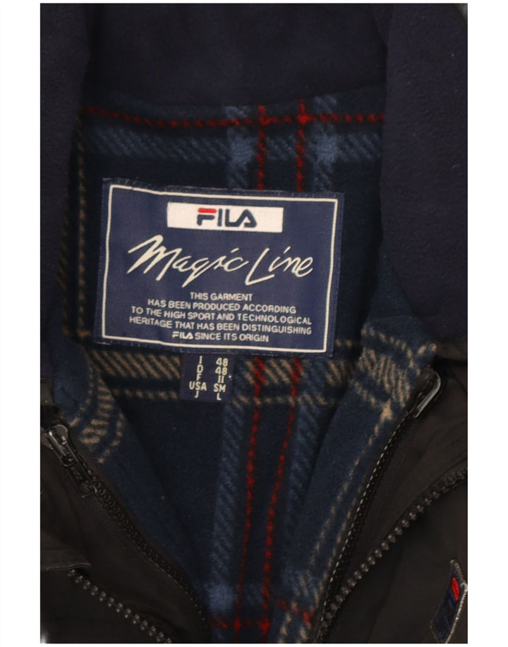Fila Chaqueta utilitaria para hombre IT 48 Poliéster negro mediano