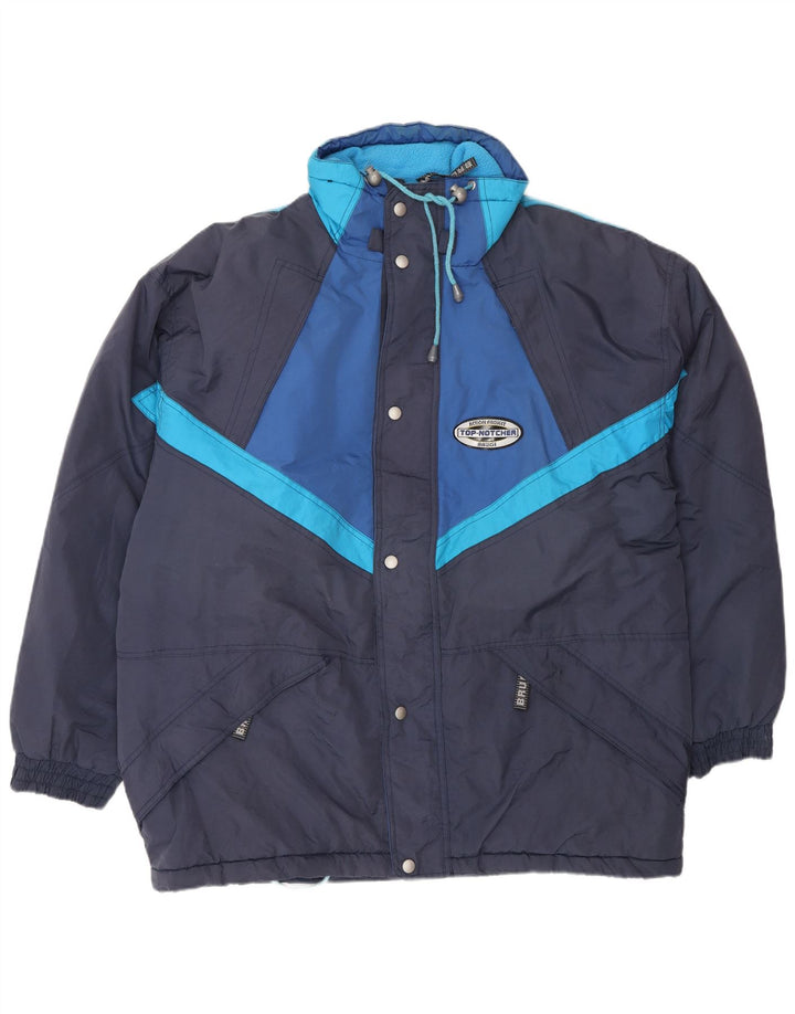 Brugi Chaqueta de esquí con capucha para hombre IT 52 XL Azul marino Colorblock Poliamida