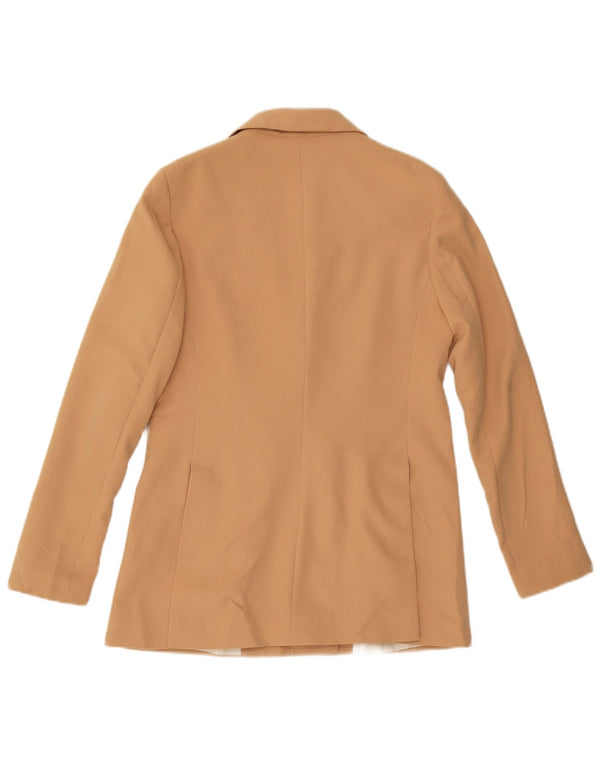 Oasis Chaqueta tipo blazer con doble botonadura para mujer UK 10 Small Beige Poliéster