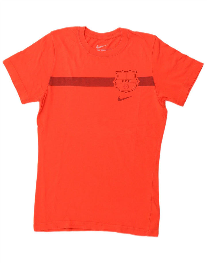 NIKE FCB - Deportes de algodón con bloques de color rojo pequeño para hombre