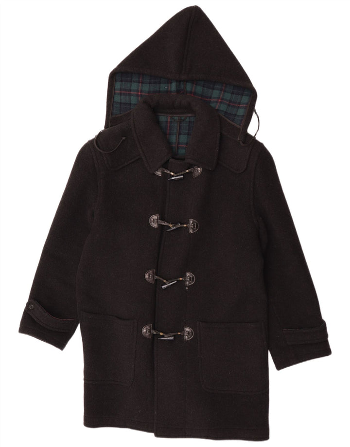 Trenca con capucha para hombre Pierre Cardin IT 48 Lana a cuadros negra mediana