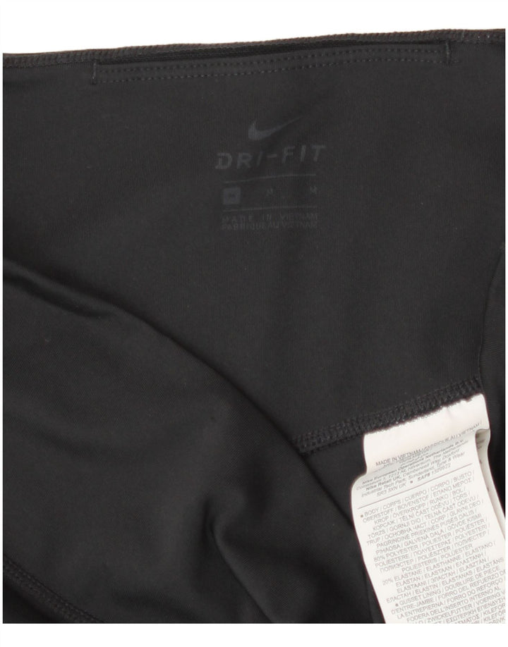 Nike Leggings gráficos Dri Fit para mujer UK 12 Mediano Negro Poliéster