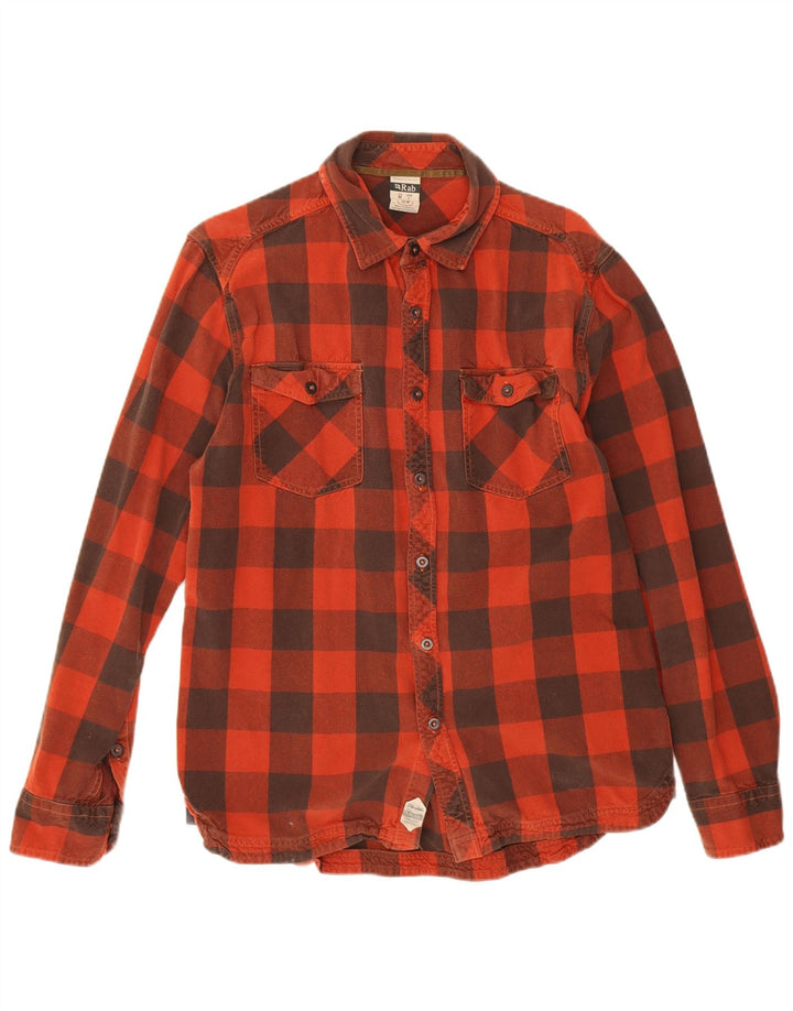 Camisa De Franela Rab De Algodón A Cuadros Rojo Medio Para Hombre