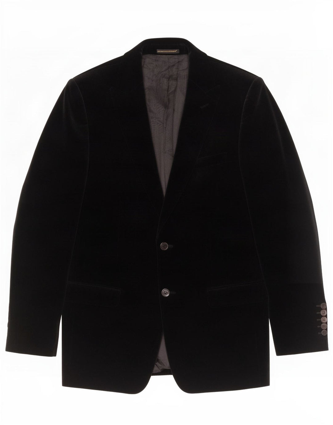 Zara Chaqueta Blazer De Terciopelo De 2 Botones para Hombre EU 50 Mediano Negro Algodón