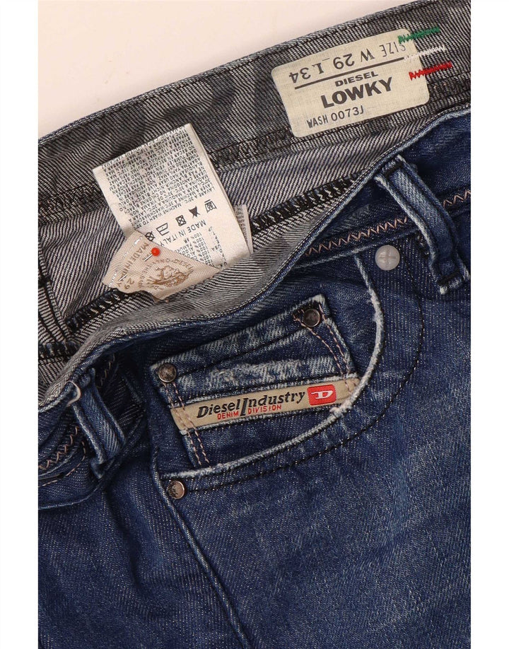 Diesel Mujer Lowky Vaqueros Slim Desgastados W29 L30 Algodón Azul