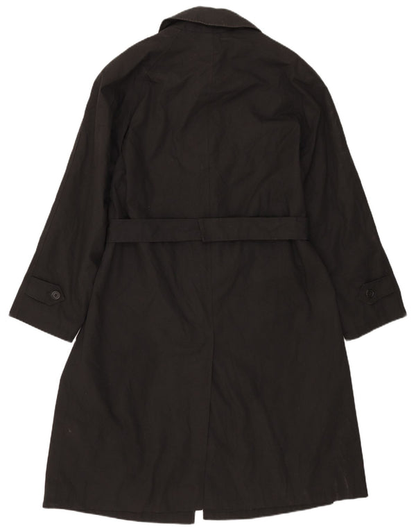 Abrigo vintage para hombre IT 46 Pequeño poliéster negro