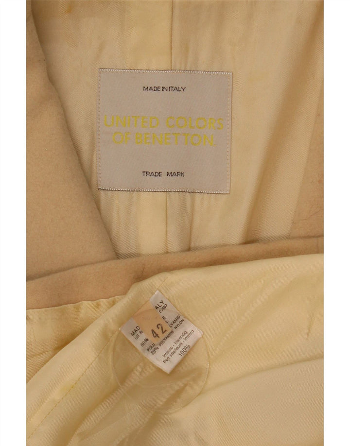 Abrigo Benetton Mujer Holgado IT 42 Lana Beige Medio