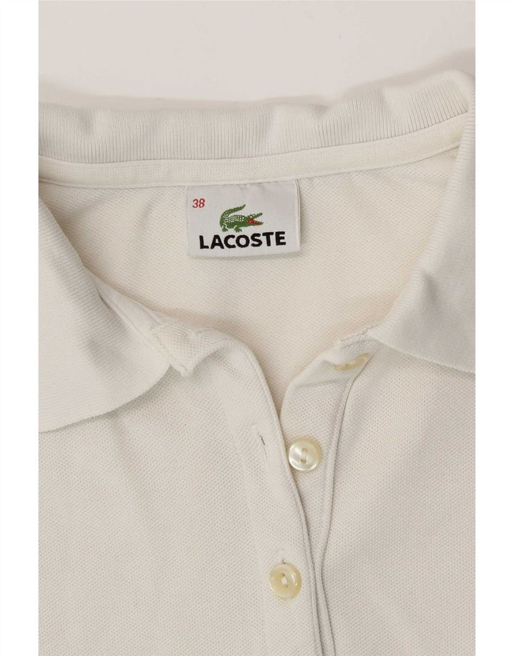 Polo Lacoste Mujer Talla 38 Mediano Blanco