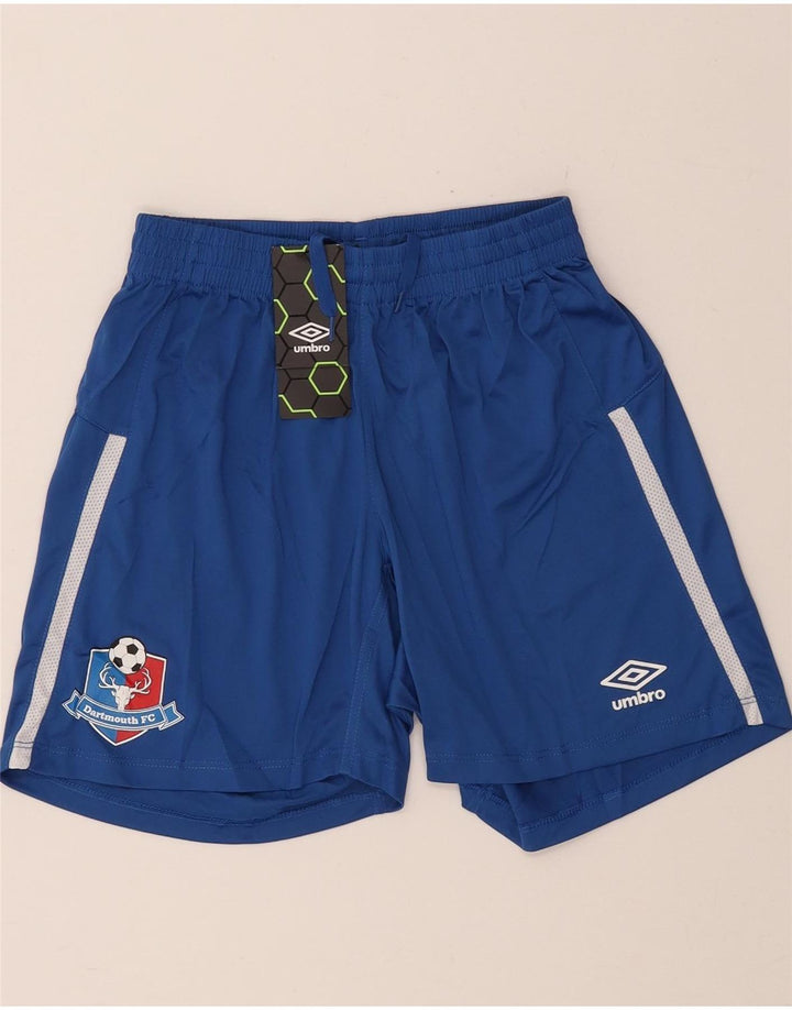 UMBRO Boys Dartmouth Sport Shorts 11-12 Years Blue Polyester Vintage Umbro and Second-Hand Umbro from Messina Hembry 