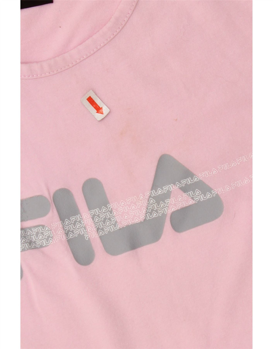 FILA Camiseta corta con gráfico para mujer UK 10 Small Pink