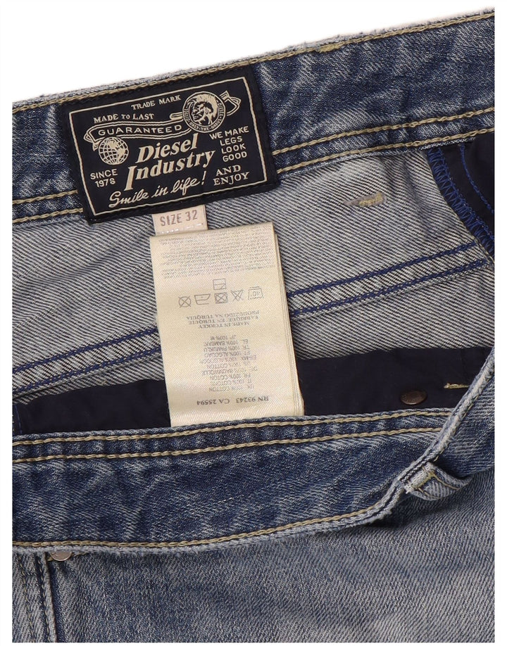 Diesel Shorts De Mezclilla Desgastados Para Hombre W32 Algodón Azul Medio