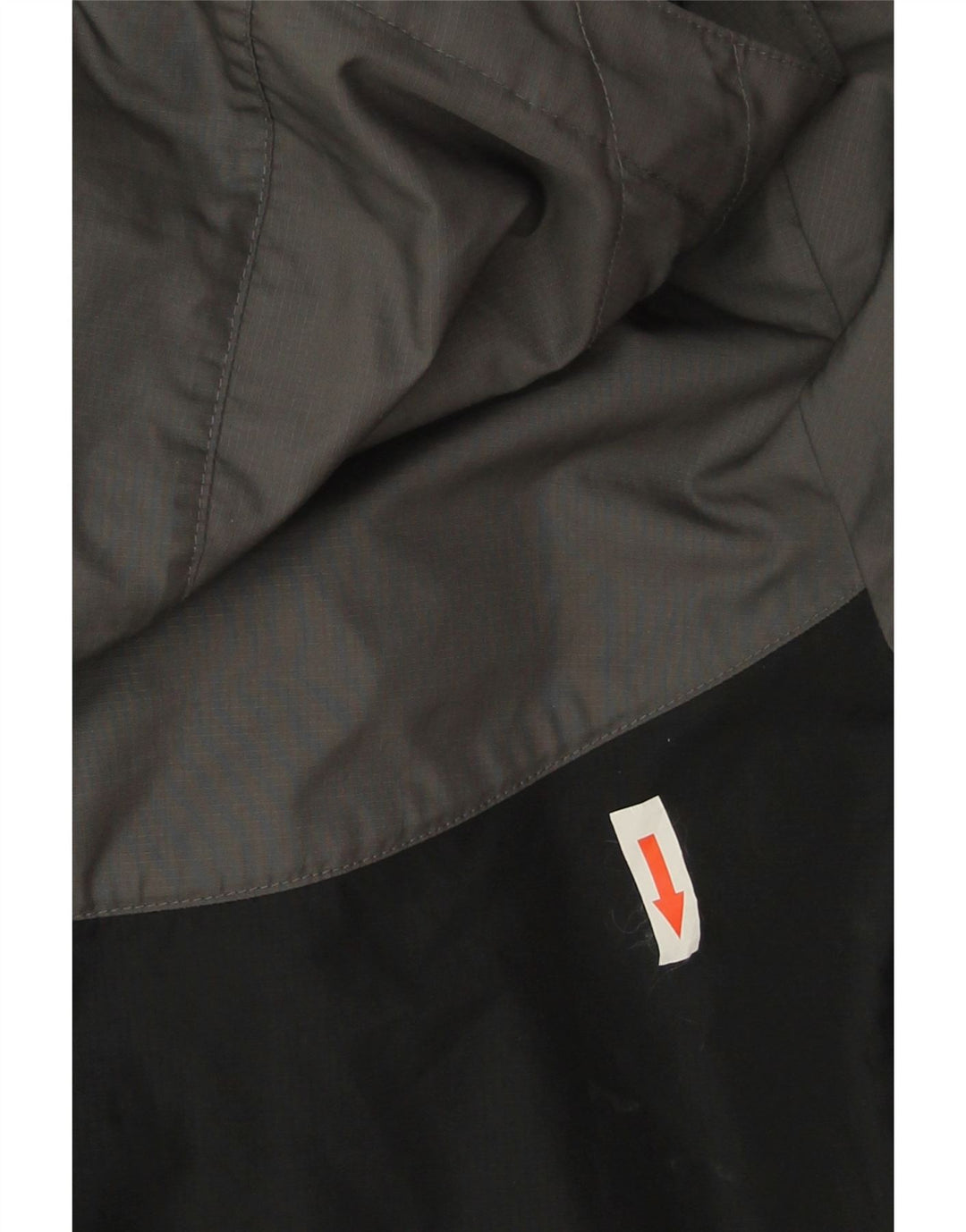 Chaqueta impermeable con capucha Nike para mujer UK 46 Grande Gris Colorblock Poliéster