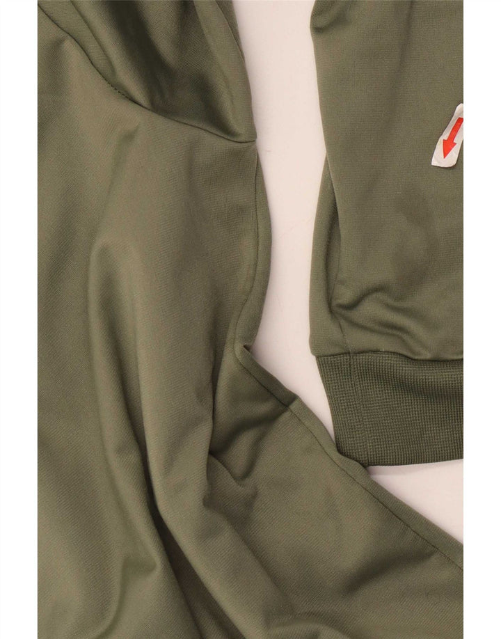 Adidas Hombre Chándal Top Chaqueta Pequeña Caqui Poliéster