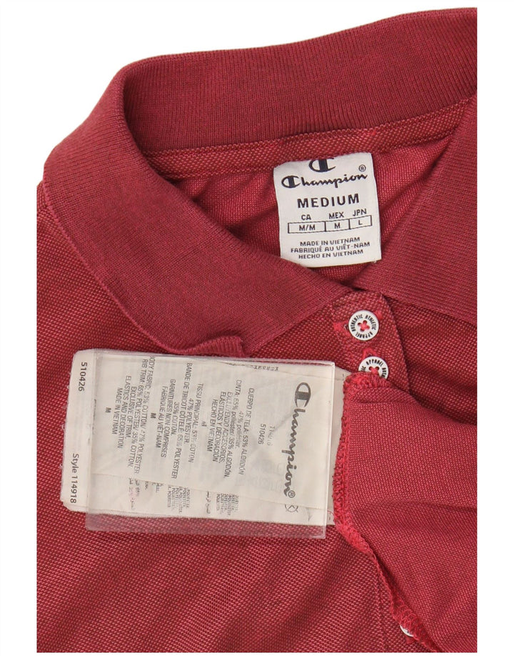 Champion Polo Mujer UK 12 Mediano Rojo Algodón