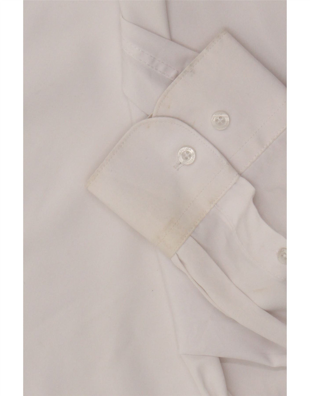 Nautica Camisa Slim Fit para Hombre Talla 17 1/2 XL Poliéster Blanco