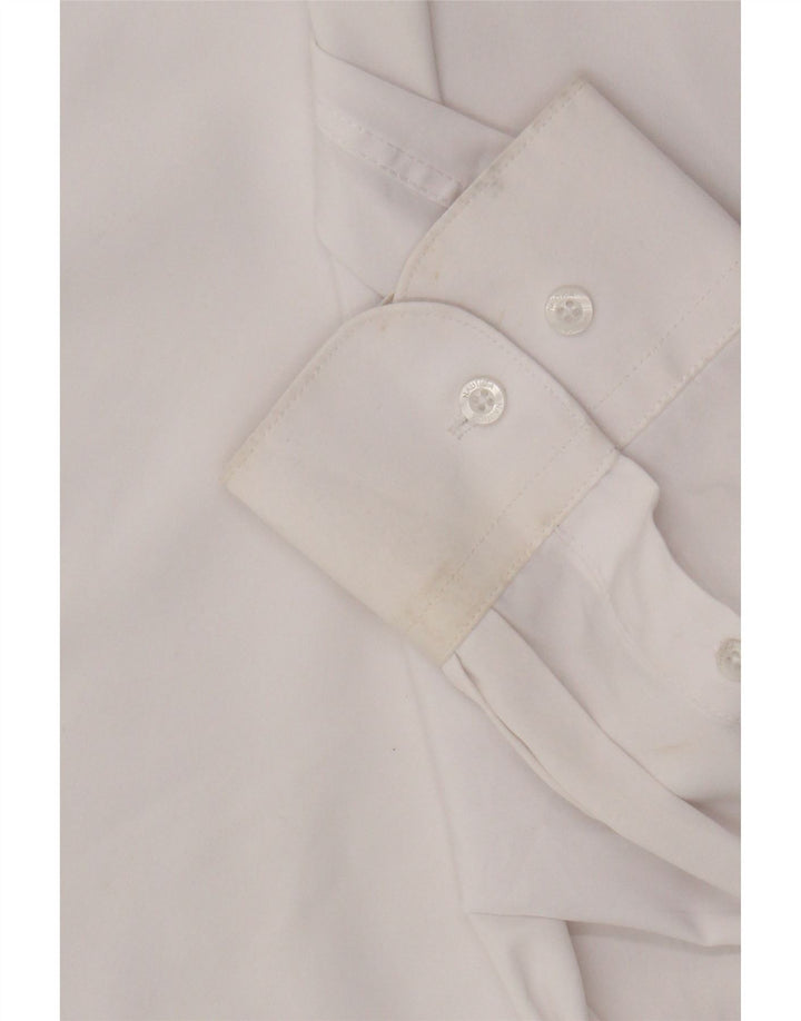 Nautica Camisa Slim Fit para Hombre Talla 17 1/2 XL Poliéster Blanco