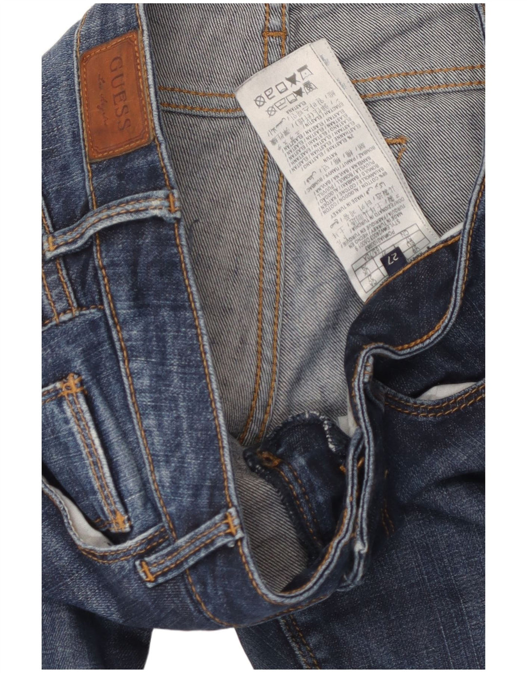 GUESS Vaqueros pitillo Beverly para mujer W27 L29 Algodón azul