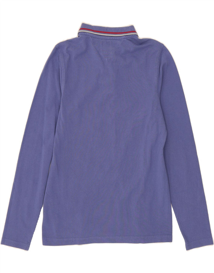 TOMMY HILFIGER Mens Long Sleeve Polo Shirt Medium Blue Vintage Tommy Hilfiger and Second-Hand Tommy Hilfiger from Messina Hembry 