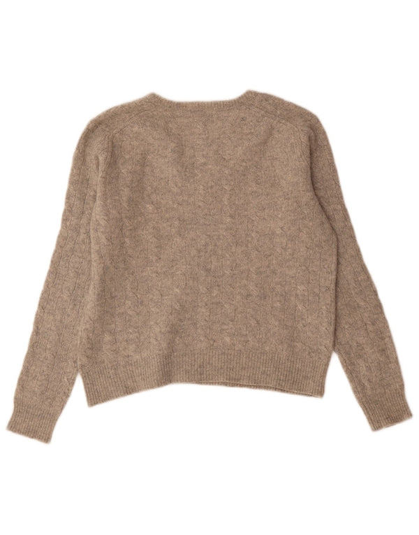 Polo Ralph Lauren suéter con cuello en V para mujer UK 46 grande gris moteado