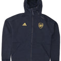 Adidas Mens Arsenal Zip Sudadera con capucha Suéter Medio Azul Marino Poliéster