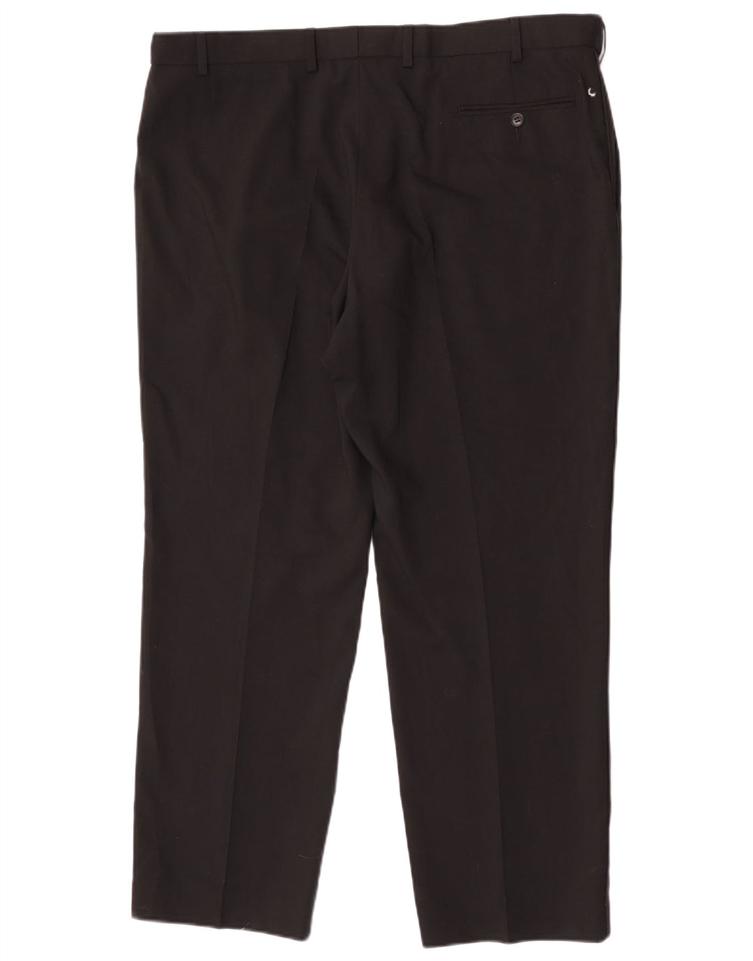 Marks & Spencer Pantalón de traje de corte regular para hombre W40 L29 Lana negra