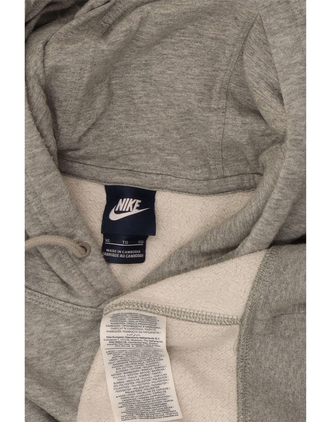 NIKE Sudadera con capucha para hombre Jumper XL Gris moteado de algodón