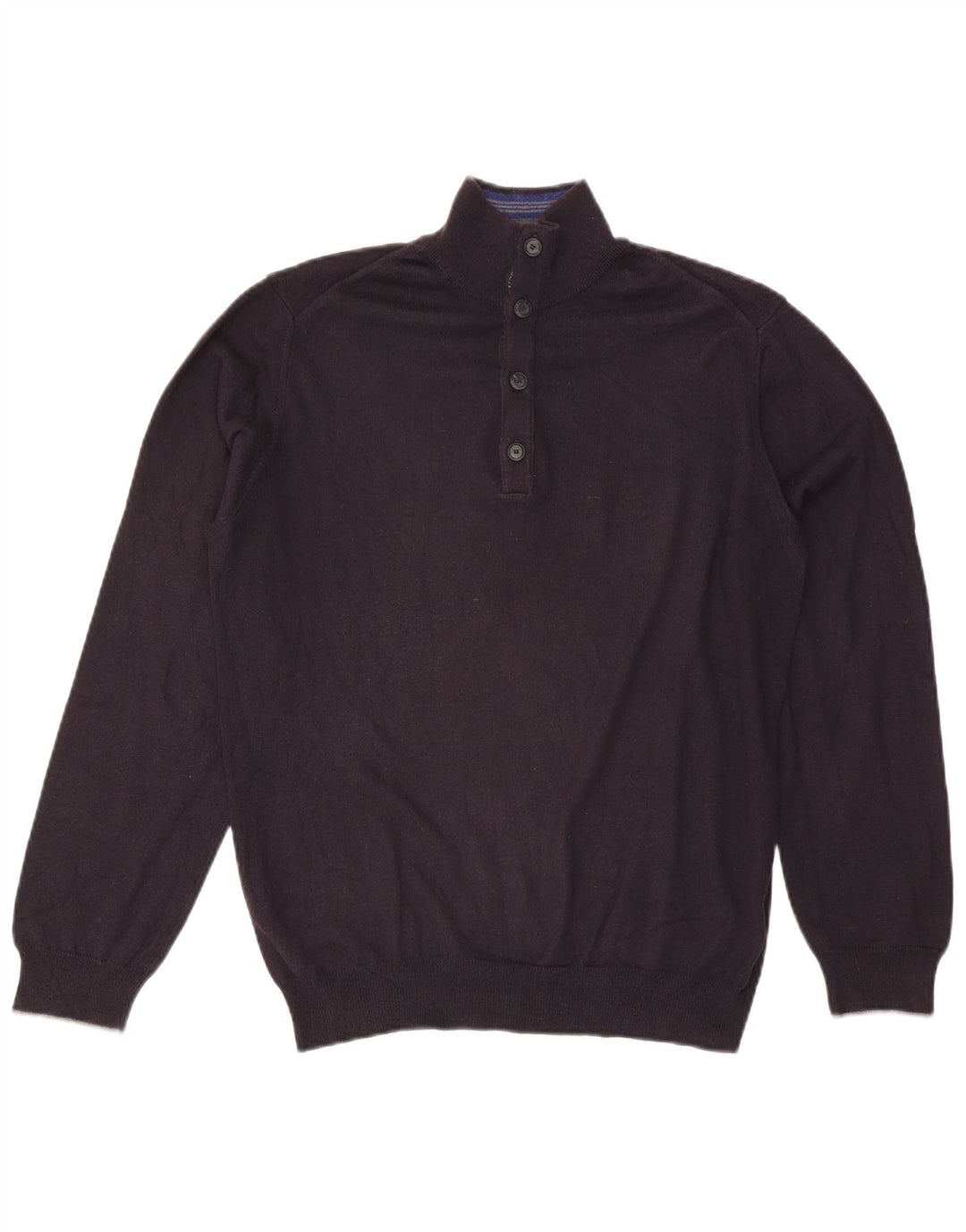 Jersey Hombre Trussardi Jeans Cuello Con Botones Medio Azul Marino