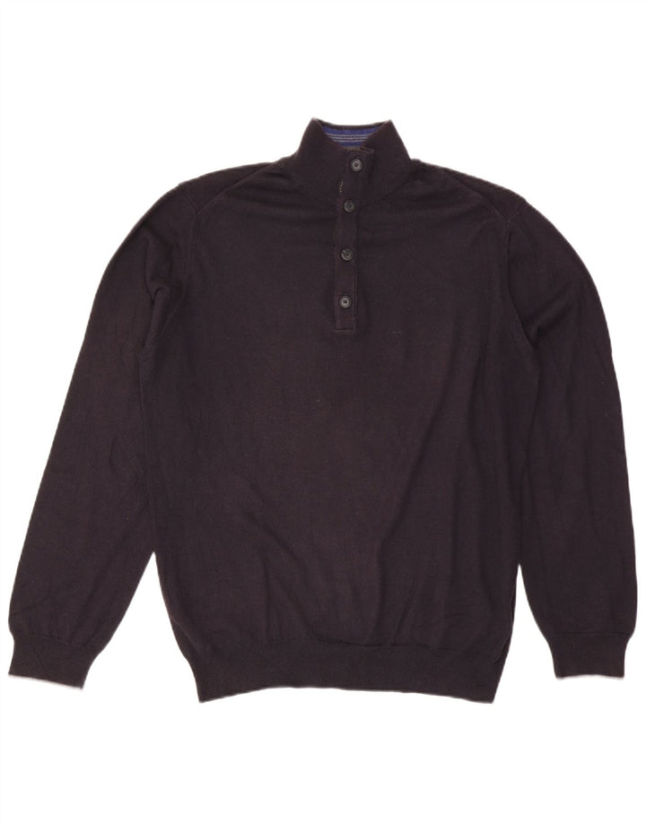 Jersey Hombre Trussardi Jeans Cuello Con Botones Medio Azul Marino