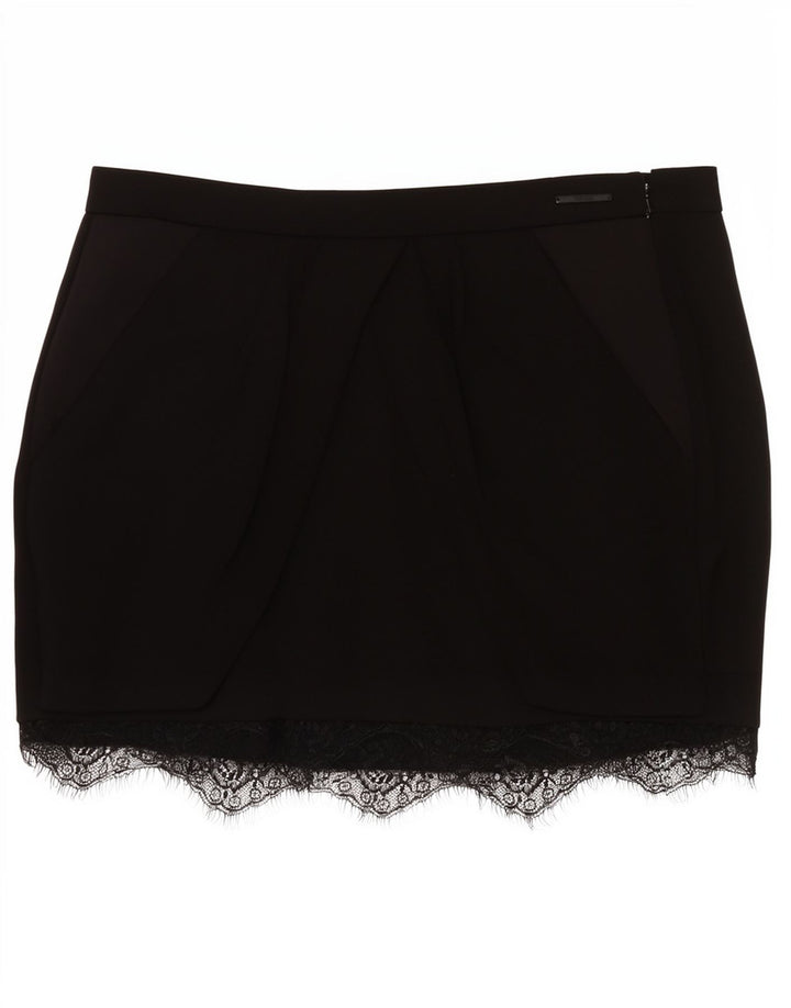 Minifalda Guess Mujer De Cintura Baja W29 Medium Black Lyocell