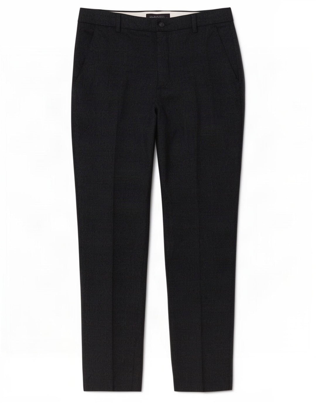 Marks & Spencer Pantalones de traje para mujer UK 12 Medium W32 L28 Navy Blue Check