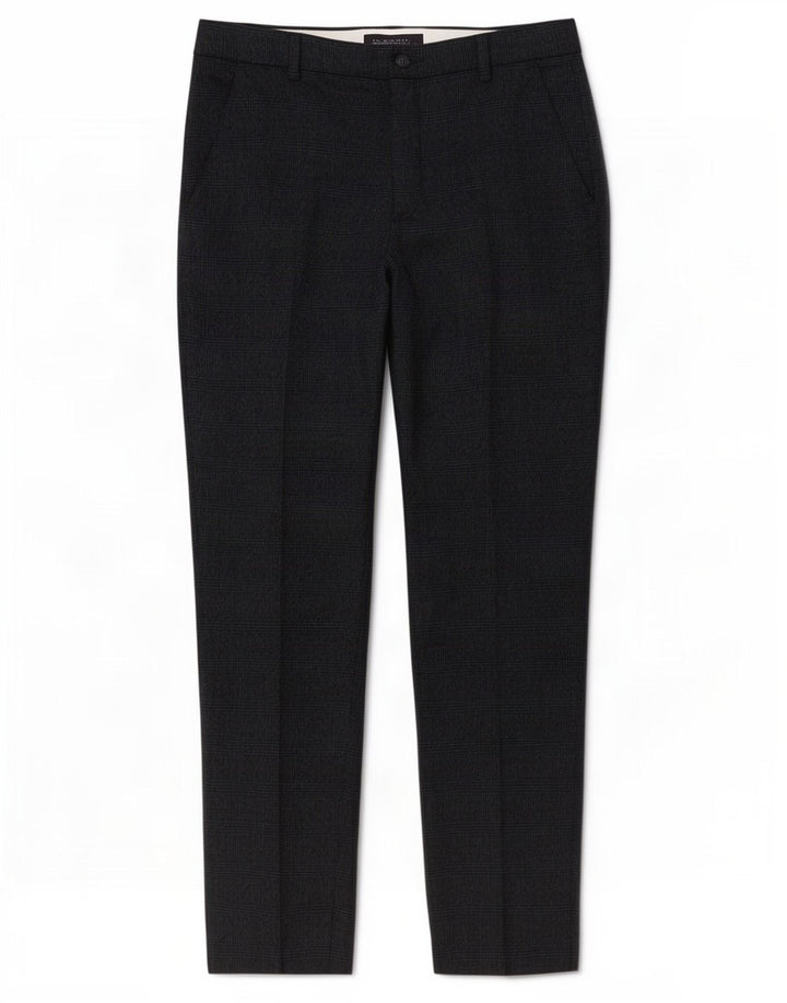 Marks & Spencer Pantalones de traje para mujer UK 12 Medium W32 L28 Navy Blue Check